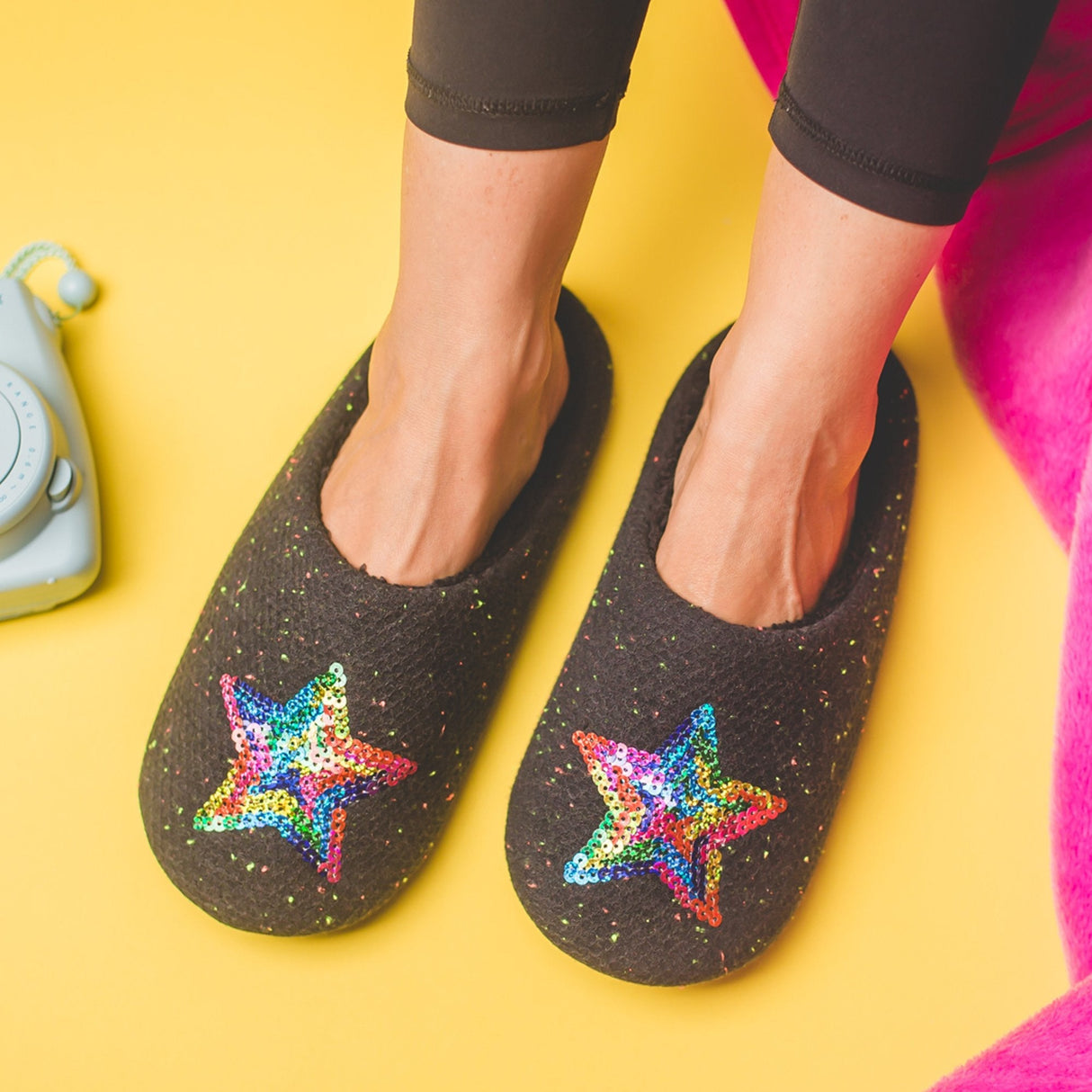 PANTOUFLA Ladies Slipper Shiny Star