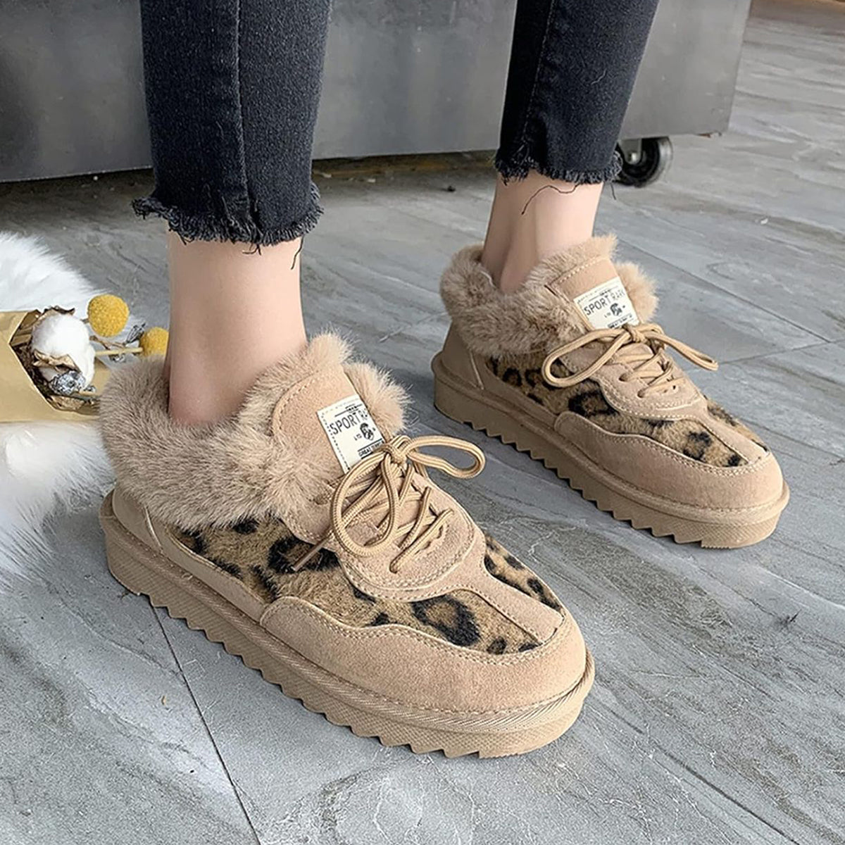 Women's Fur Sneakers