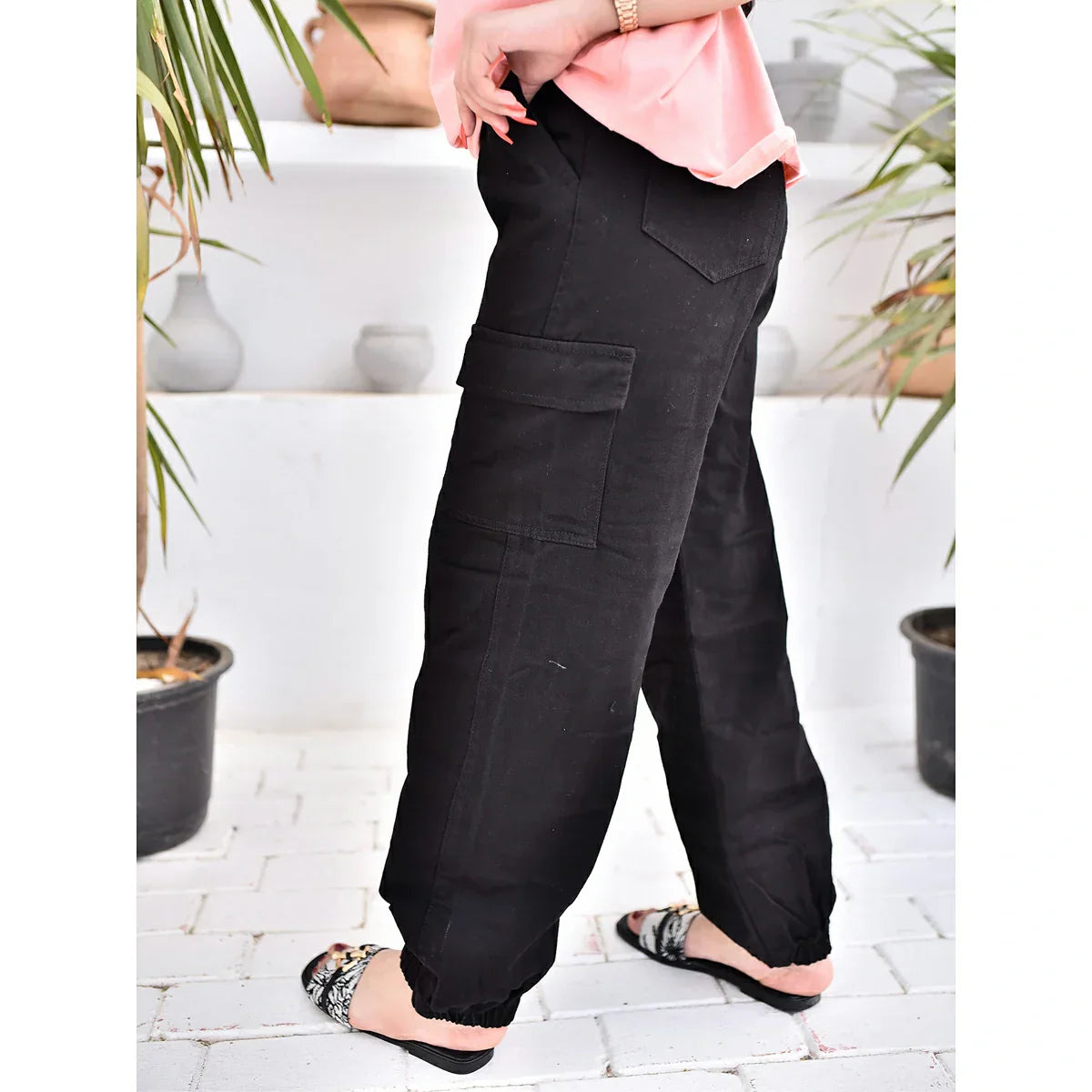 Etmana- elastic cargo pants