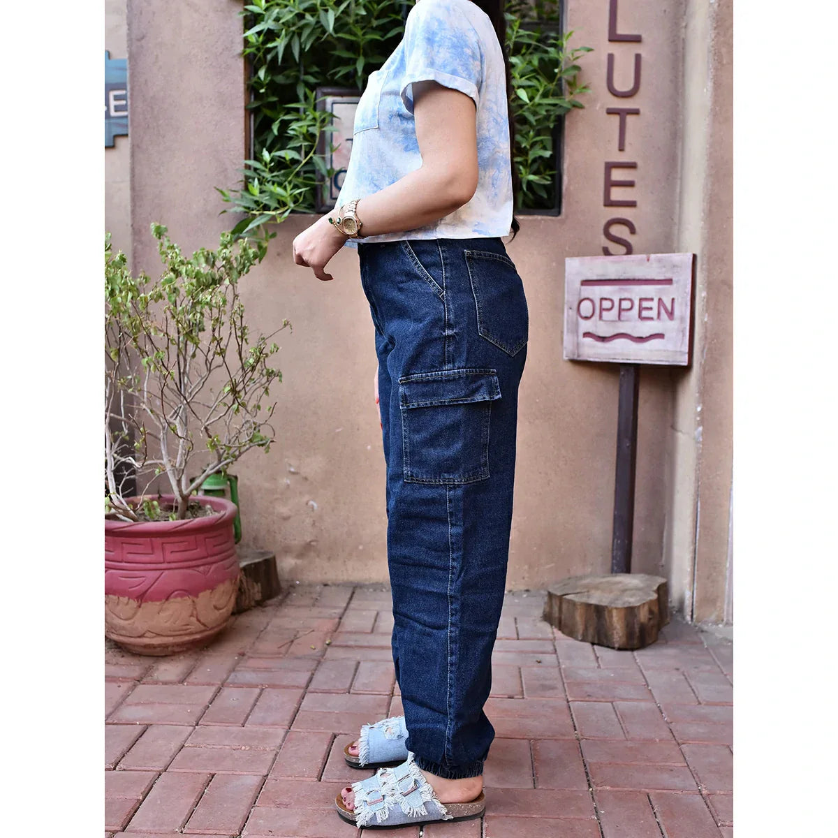 Etmana- elastic cargo pants