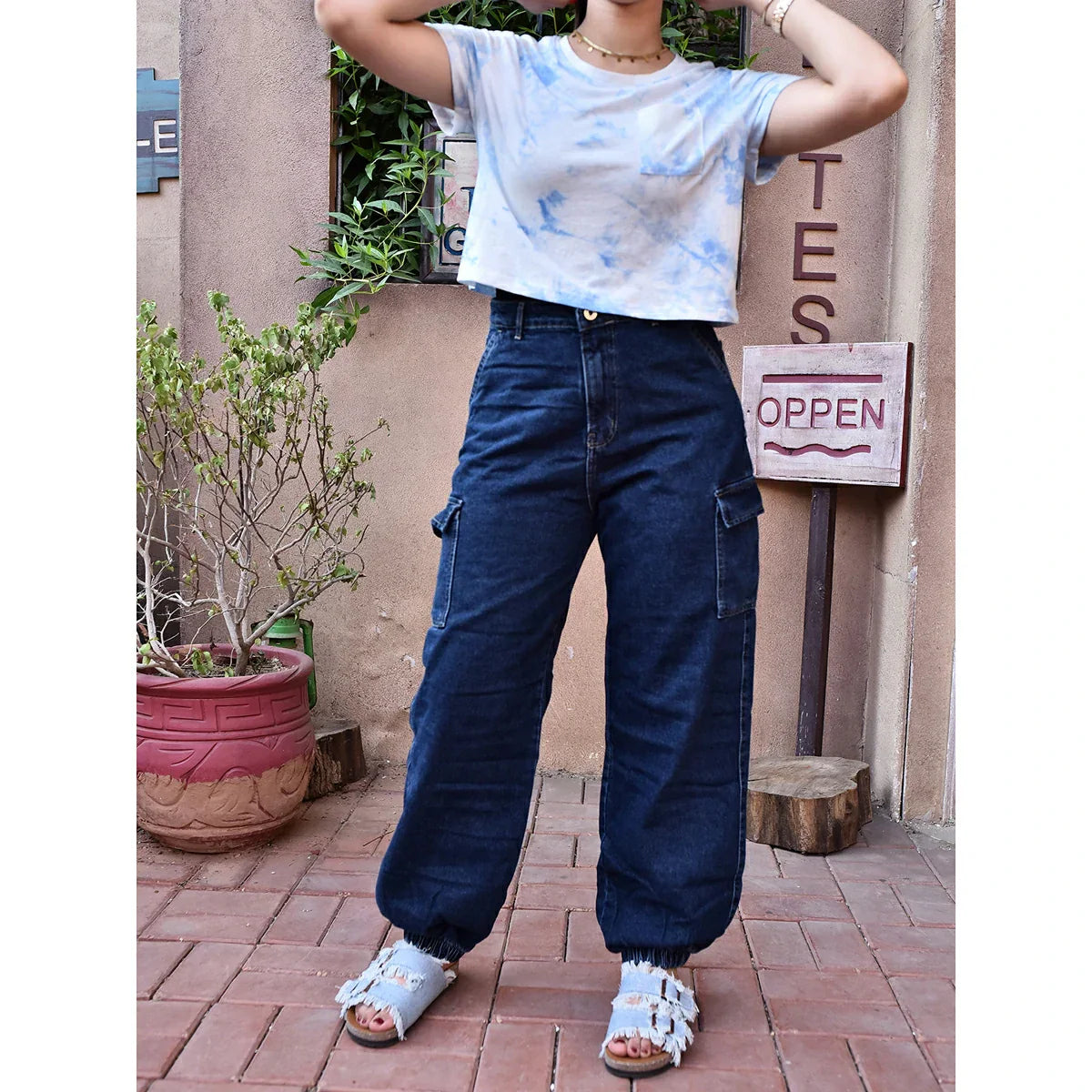 Etmana- elastic cargo pants