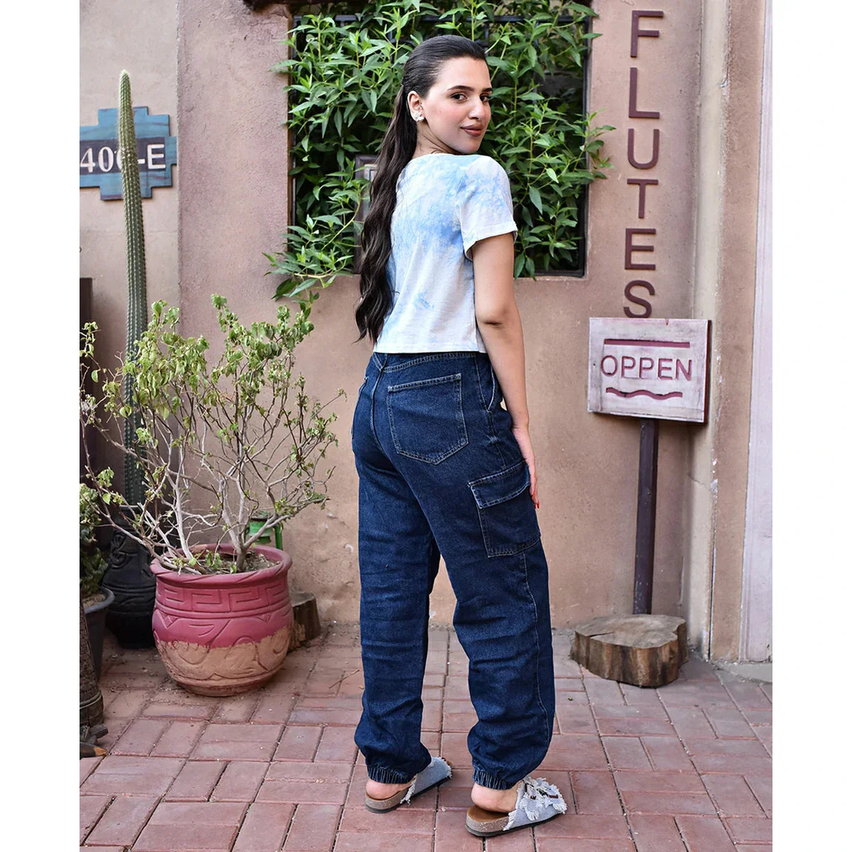 Etmana- elastic cargo pants