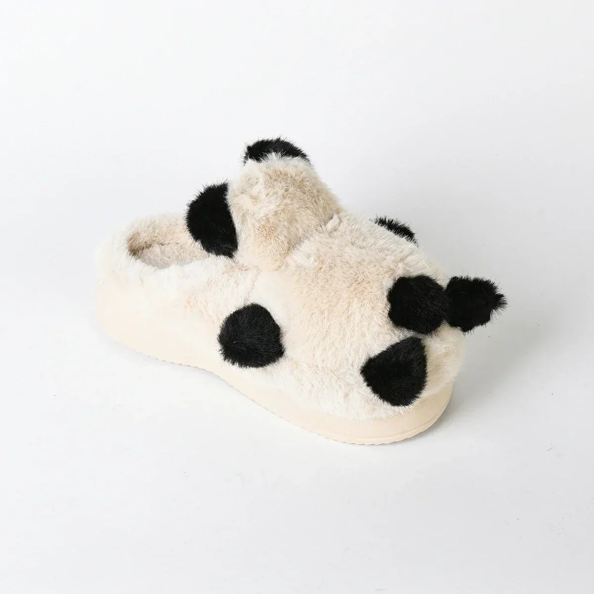 Home Fur Warm Foot Flip Flop Slipper For Women