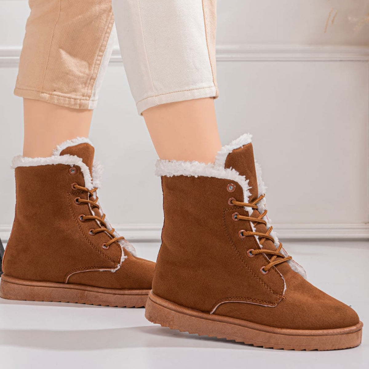 Etmana Women's Fur Lined Ankle Boots