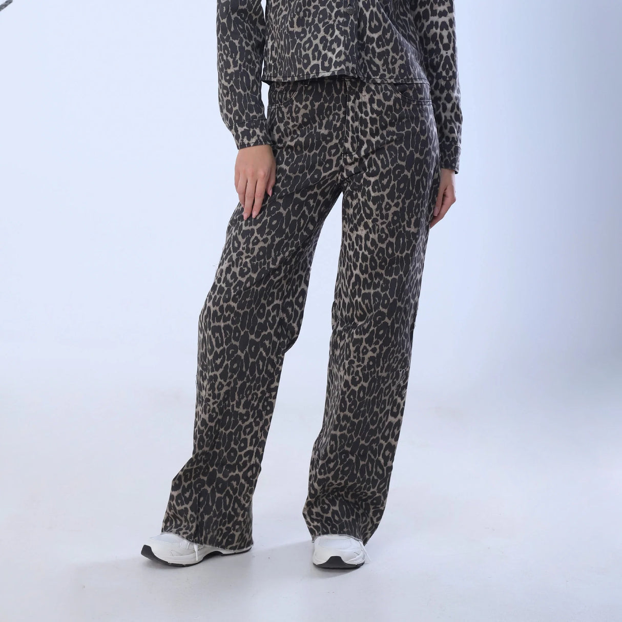 Miss - venus-Tiger Print Wide-Leg Pants