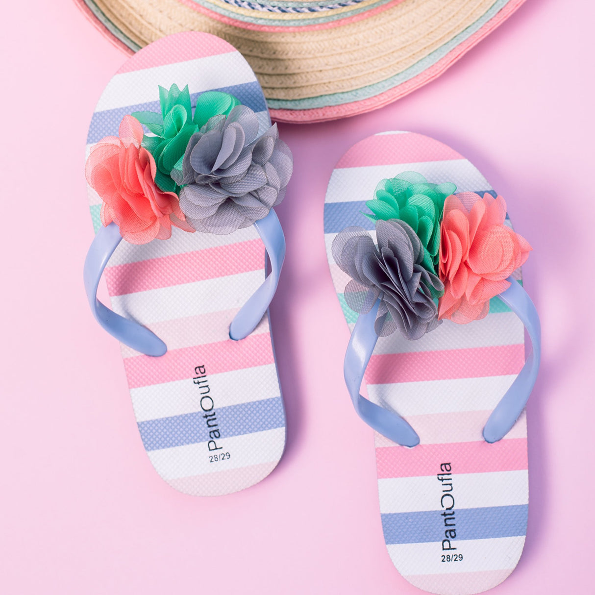 Kids Summer Slippers Floral