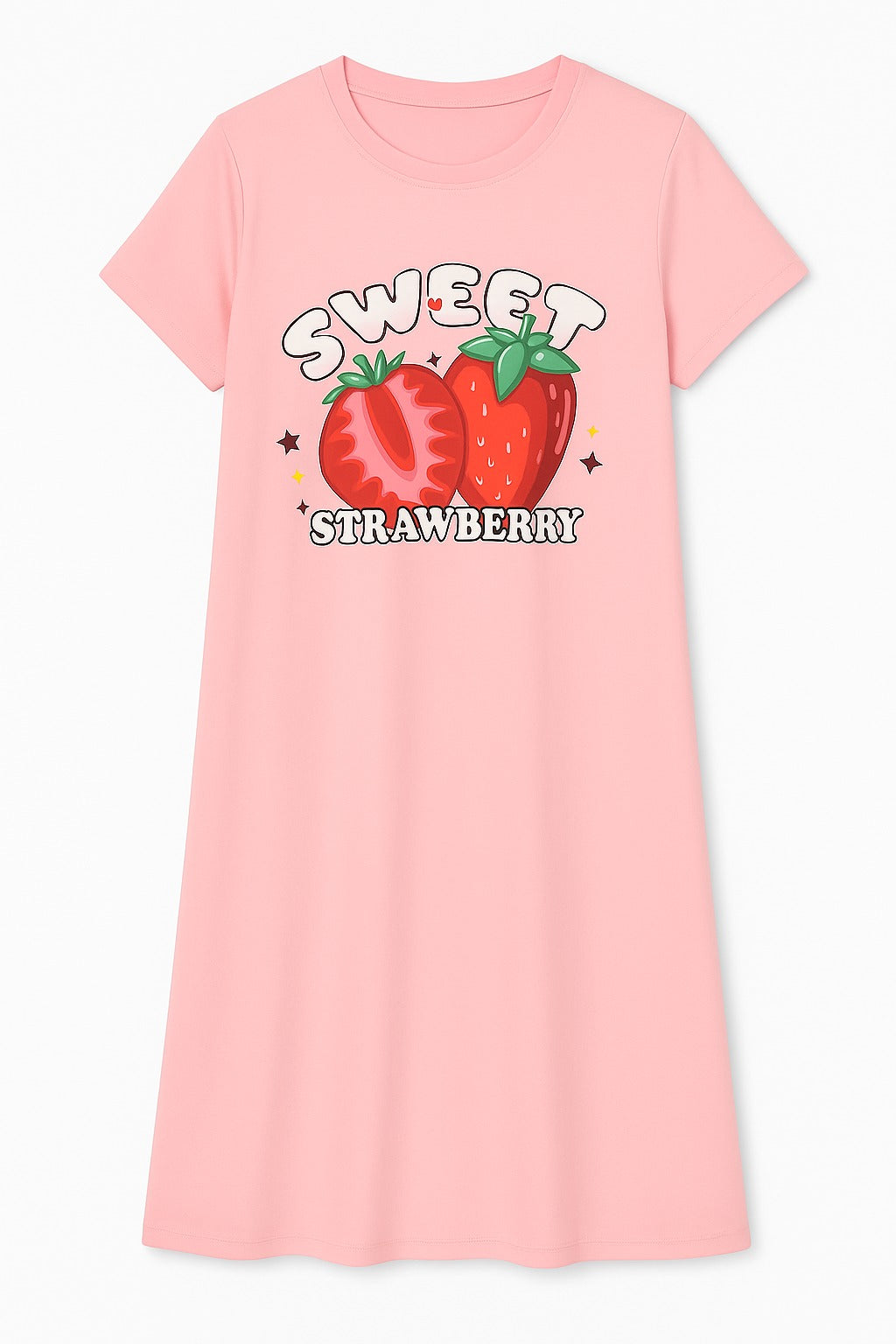 Shein - Strawberry Graphic Pajama Nightdress