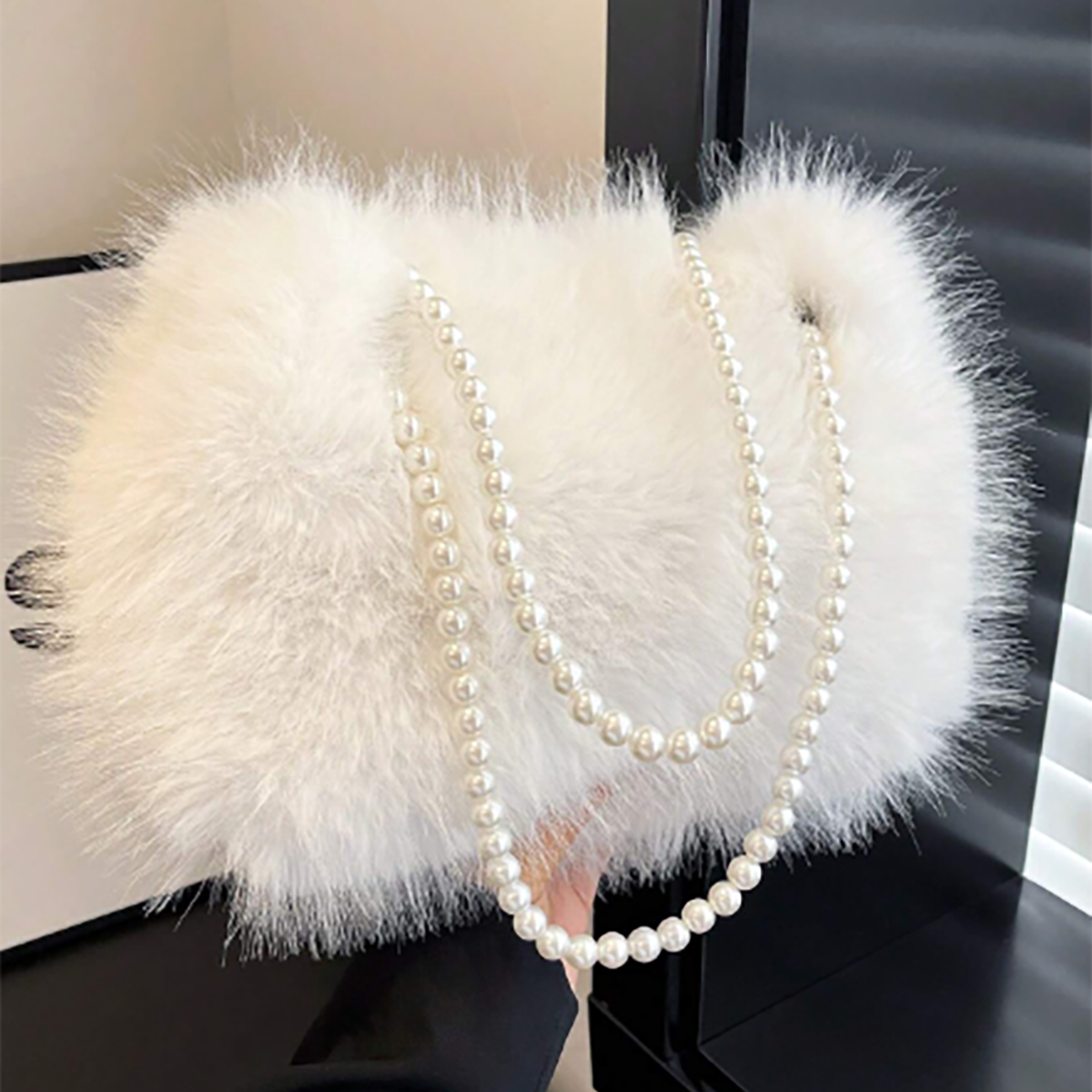 R-Shein – Large Mulberry Beaded Chain Handbag