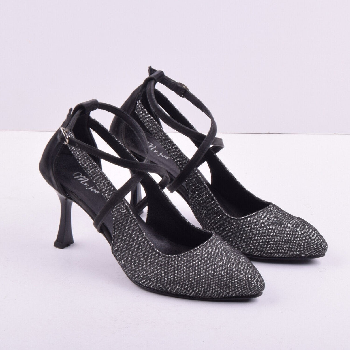 Mr Joe -Sandal Silver & Black