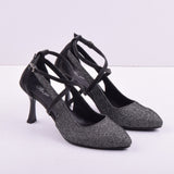 Mr Joe -Sandal Silver & Black