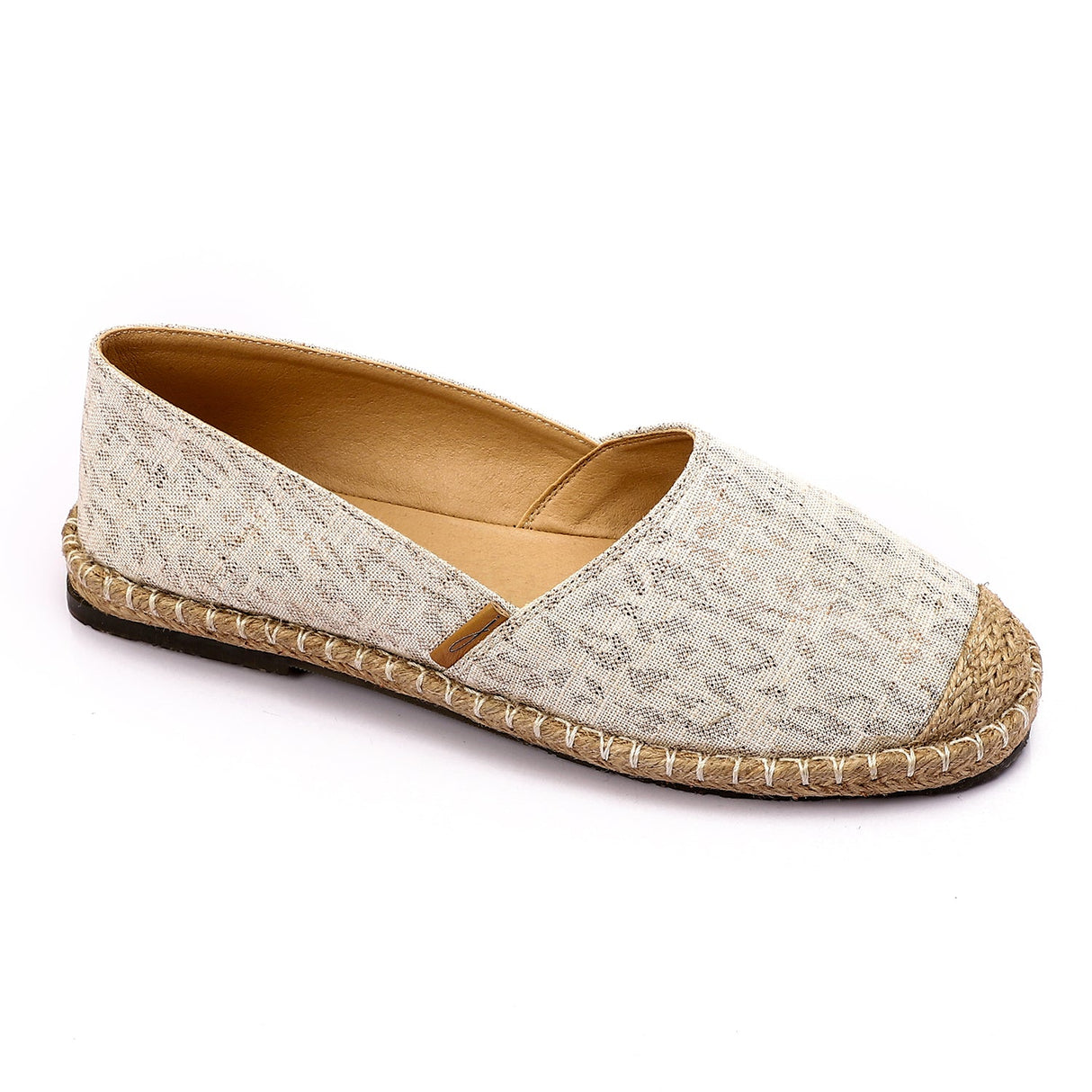 Mr Joe - Leopard Print Espadrilles With Straw Round Toe