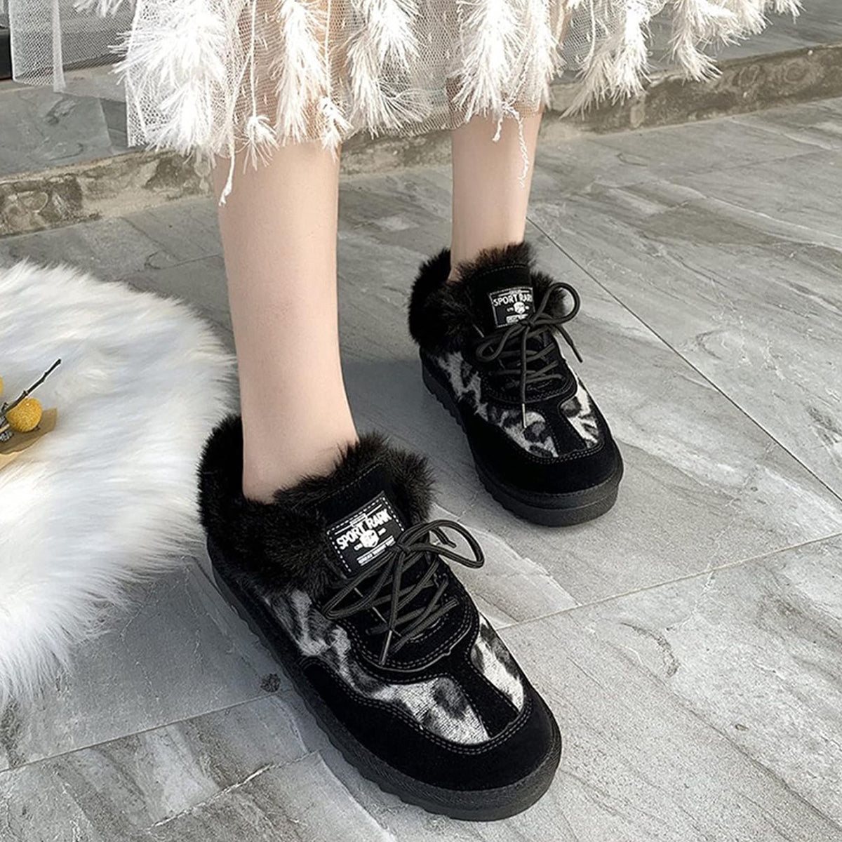 Women's Fur Sneakers