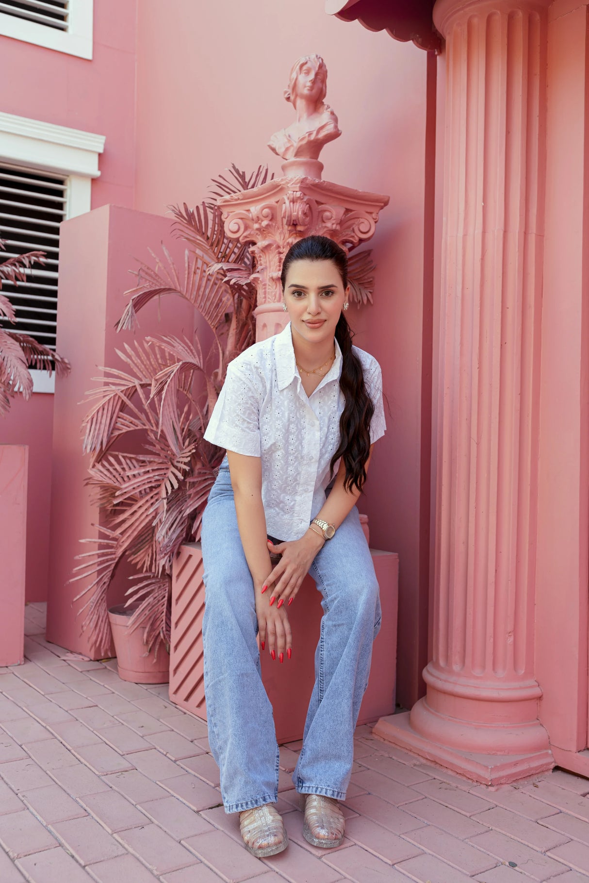 plain street trousers