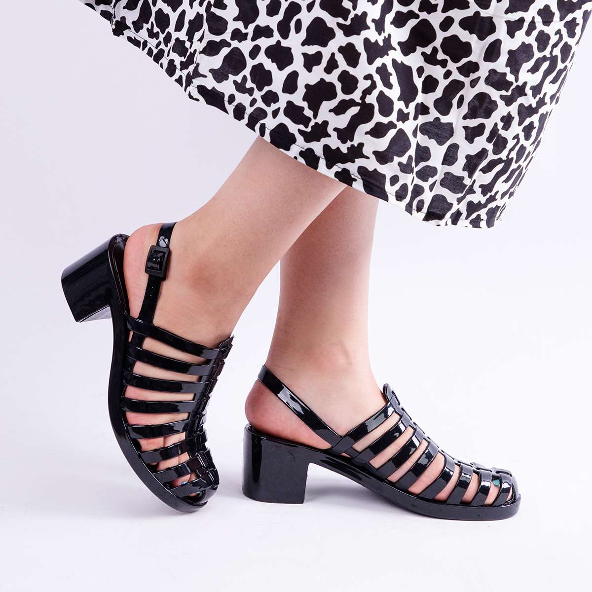 حذاء جيلي سليبر بكعب عالٍ