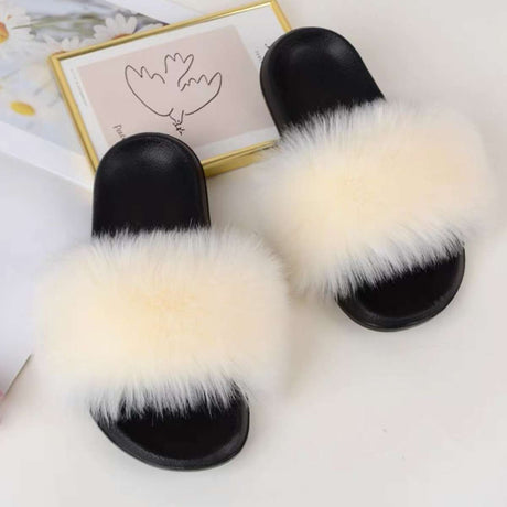 Women's Furry Filp Flop Open Toe