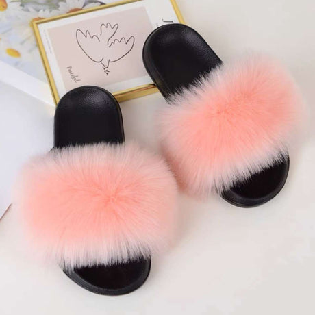Women's Furry Filp Flop Open Toe