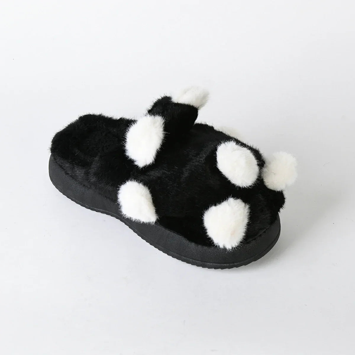 Etmana - Home Fur Warm Foot Flip Flop Slipper For Women