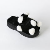 Etmana - Home Fur Warm Foot Flip Flop Slipper For Women