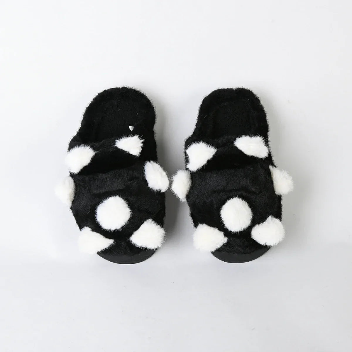 Etmana - Home Fur Warm Foot Flip Flop Slipper For Women