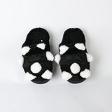 Etmana - Home Fur Warm Foot Flip Flop Slipper For Women