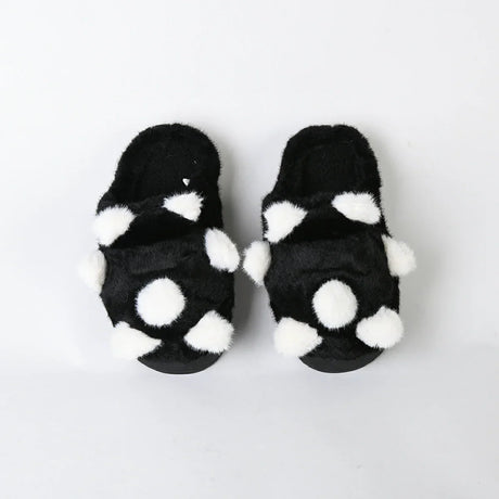 Etmana - Home Fur Warm Foot Flip Flop Slipper For Women