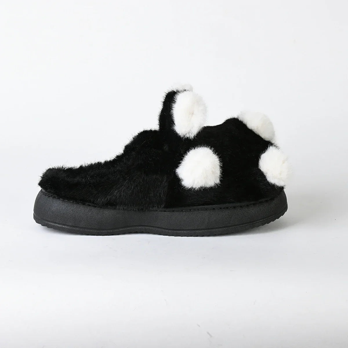 Etmana - Home Fur Warm Foot Flip Flop Slipper For Women