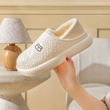 Cozy Waterproof Slipper With Embossed Pattern