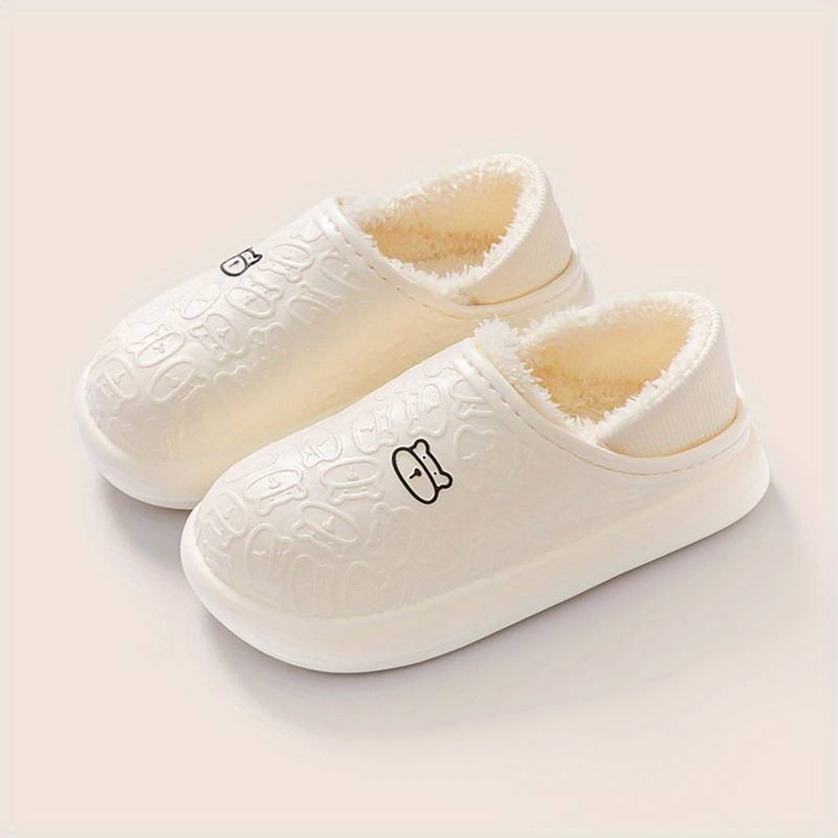 Cozy Waterproof Slipper With Embossed Pattern
