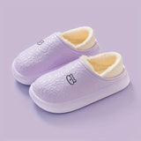 Cozy Waterproof Slipper With Embossed Pattern