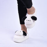 Winter Home Slipper With Anti-skid Thick Sole, Cartoon Puppy Pattern For Women's