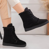 أحذية الكاحل المبطنة بالفرو للنساء