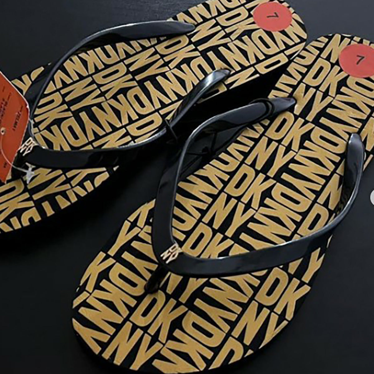 DKNY - Black and gold Flip flop for women