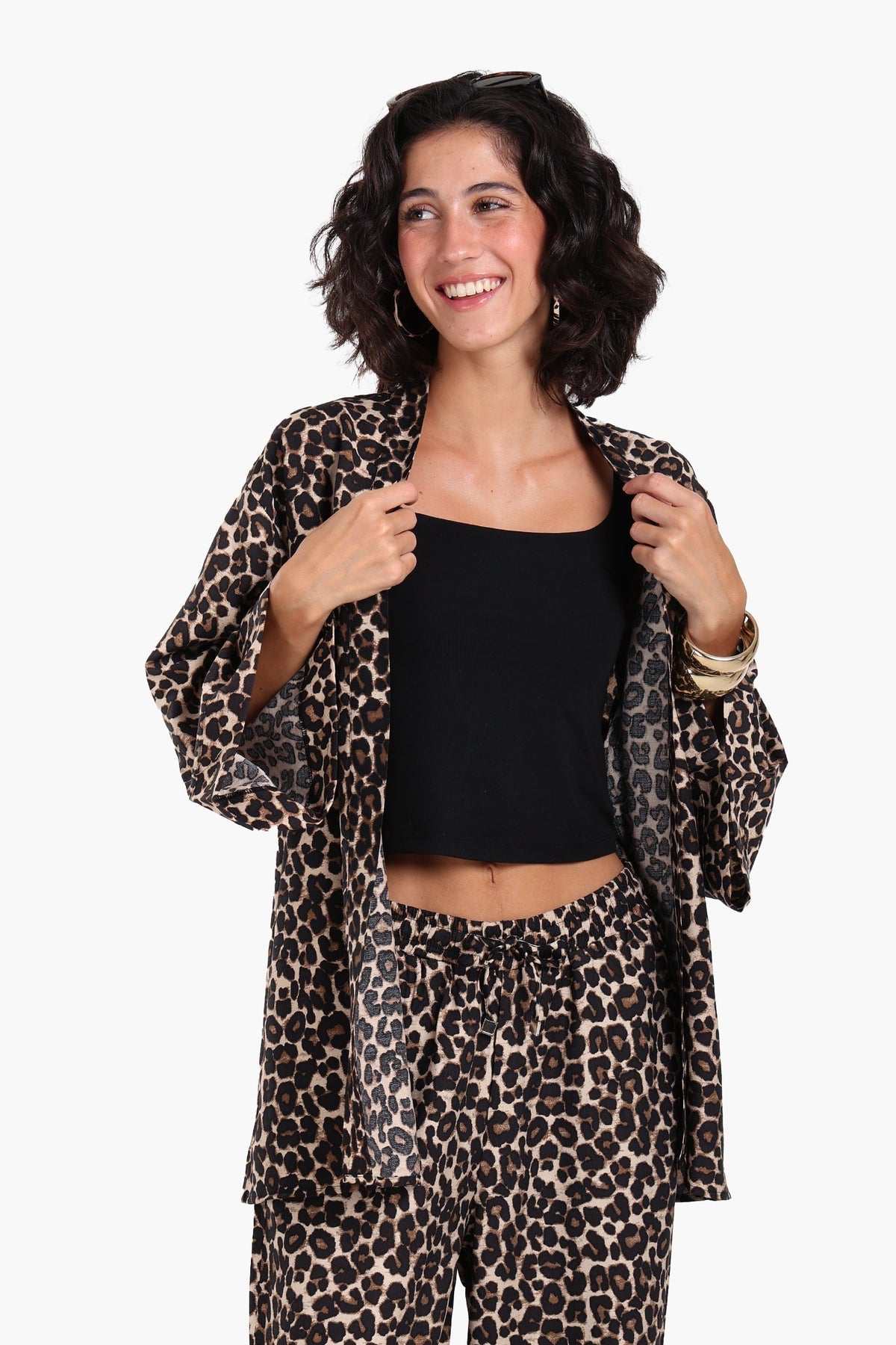 Clue - Leopard All Over Printed Kimono
