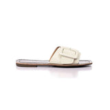 Dejavu Flat Buckle Strapped Slipper