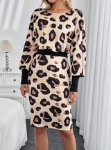 SHEIN LUNE Leopard Print Bodycon Dress For Women