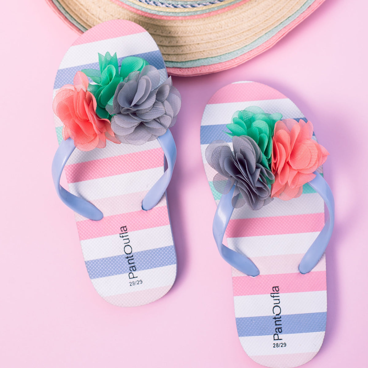 Kids Summer Slippers Floral