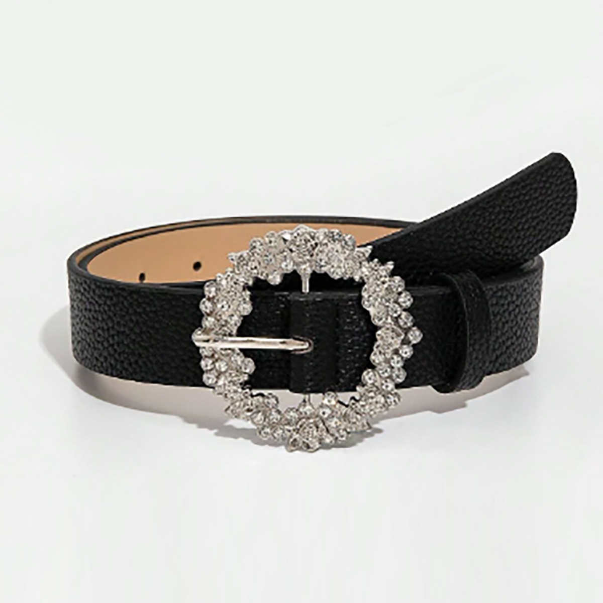 R-Shein - Women's 2pcs rhinestone accessory belt for daily use and fashion party