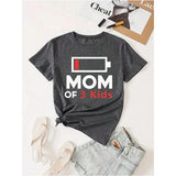 Shein -  LUNE Crop Top Round Neck Electric Quantity Letter Print T-Shirt for Women Mum of 3 Kids