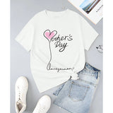 Shein -  Essnce Women's Letter and Heart Print T-Shirt